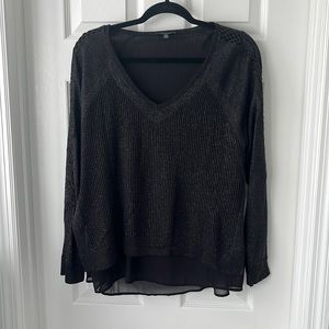 Lucky Brand Sparkly Black Sweater